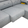 Soft Easy Clean Fabric L Shape Sofa with 2 Slide Out and Horses - 6063